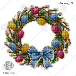 Набор для вышивания бисером по дереву Virena, 27х26, ВЕНОК-109