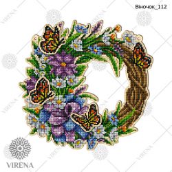 Набор для вышивания бисером по дереву Virena, 28,2х25,5, ВЕНОК-112