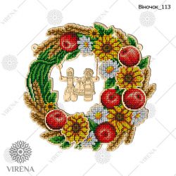 Набор для вышивания бисером по дереву Virena, 28,2х25,5, ВЕНОК-113