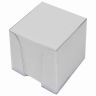 Блок для записей STAFF в подставке прозрачной, куб 9х9х9 см, белый, белизна 70-80%, 129202