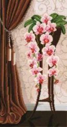 В-13 Набор для вышивания Сделай Своими Руками "Ваза с орхидеями"