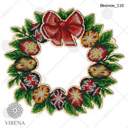 Набор для вышивания бисером по дереву Virena, 28х25, ВЕНОК-110