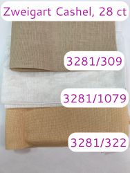 Набор тканей равномерного плетения Cashel Zweigart, 50х35 3шт. (цвета 322, 309, 1079) КАШ3