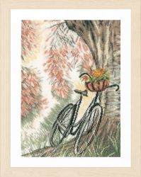 PN-0171414 Набор для вышивания LANARTE "Bike & flower basket"