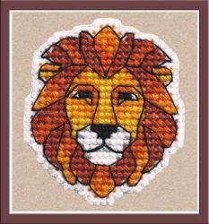 1170 Набор для вышивания ОВЕН "Значок-лев"