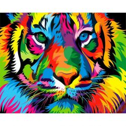 GX27378 Картина по номерам Paintboy "Радужный тигр" 