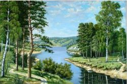 АЖ-1237 Картина стразами Алмазная живопись "Российский пейзаж"