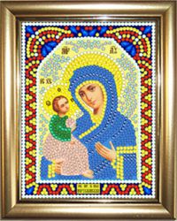 ИМРА5-097 Алмазная мозаика ТМ НАСЛЕДИЕ с рамкой "Икона Божьей Матери Иерусалимская"