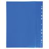 Скоросшиватель пластиковый с перфорацией BRAUBERG, А4, 140/180 мкм, синий, 226583