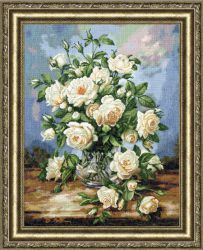 ЛЦ-043 Букет белых роз (Золотое Руно)