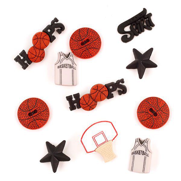 Набор декоративных пуговиц Jesse James "Баскетбол"