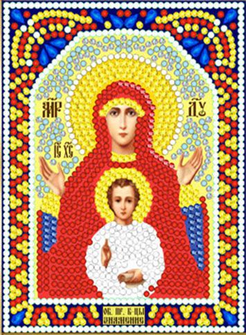 ИМА5-086 Алмазная мозаика ТМ НАСЛЕДИЕ "Богородица Знамение"