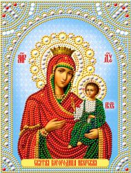 СИА4-034 Алмазная мозаика ТМ НАСЛЕДИЕ "Иверская икона Божьей Матери"
