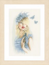 PN-0155691 Набор для вышивания LANARTE "Blue butterflies"