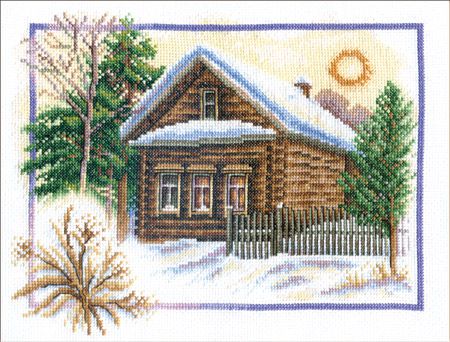 Набор для вышивания PANNA "Зима в деревне" ПС-0333