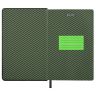 Ежедневник датированный 2023 А5 138x213 мм BRAUBERG "Chameleon", под кожу, черный/зеленый, 114106