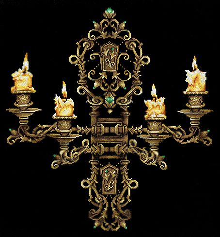 Набор для вышивания крестом СДЕЛАЙ СВОИМИ РУКАМИ "Вечер при свечах" В-28