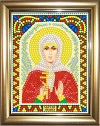 ИМРА5-029 Алмазная мозаика ТМ НАСЛЕДИЕ с рамкой "Святая Лидия"