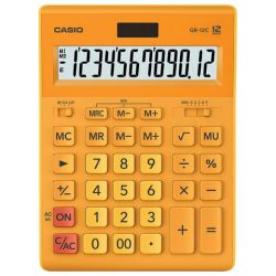Калькулятор настольный CASIO GR-12С-RG (210х155 мм), 12 разрядов, двойное питание, ОРАНЖЕВЫЙ, GR-12C-RG-W-EP