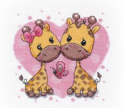 1275 Набор для вышивания ОВЕН "Влюбленные жирафики"