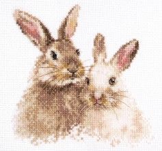 1-34 Набор для вышивания Алиса "Милые кролики"