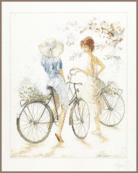 PN-0007949 Набор для вышивания LANARTE "Girls On Bicycle"