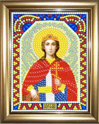 ИМРА5-041 Алмазная мозаика ТМ НАСЛЕДИЕ с рамкой "Святая Екатерина"