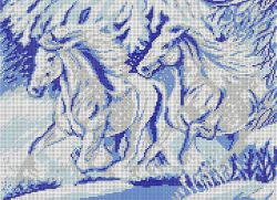 КБ-014 Схема для вышивания бисером ТМ Наследие "Пара лошадей"