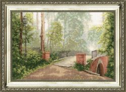 00-006 Набор для вышивания Золотое Руно "Мост в старом парке" по картине Е. Бурмакина