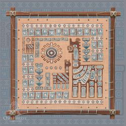 0166-ИМЛ3-С Печатная схема для вышивания Owlforest «Индейские мотивы. Лама» 3 цвета