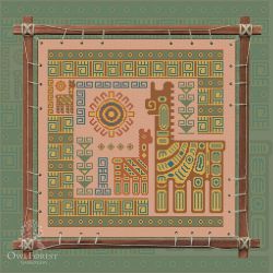 0166-ИМЛ5-С Печатная схема для вышивания Owlforest «Индейские мотивы. Лама» 5 цветов