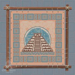 0167-ИМП3-С Печатная схема для вышивания Owlforest «Индейские мотивы. Пирамида» 3 цвета