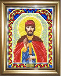 ИМРА5-047 Алмазная мозаика ТМ НАСЛЕДИЕ с рамкой "Святой Дмитрий"