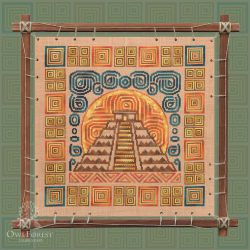 0167-ИМП5-С Печатная схема для вышивания Owlforest «Индейские мотивы. Пирамида» 5 цветов