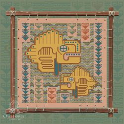 0168-ИМР5-С Печатная схема для вышивания Owlforest «Индейские мотивы. Рыбы» 5 цветов