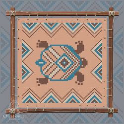 0170-ИМЧ3-С Печатная схема для вышивания Owlforest «Индейские мотивы. Черепаха» 3 цвета