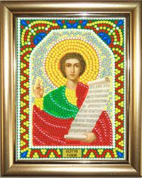 ИМРА5-054 Алмазная мозаика ТМ НАСЛЕДИЕ с рамкой "Святой Роман"