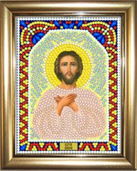 ИМРА5-058 Алмазная мозаика ТМ НАСЛЕДИЕ с рамкой "Святой Алексей"