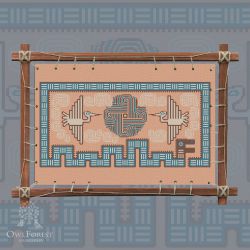 0173-ИМЗ3-С Печатная схема для вышивания Owlforest «Индейские мотивы. Змей» 3 цвета